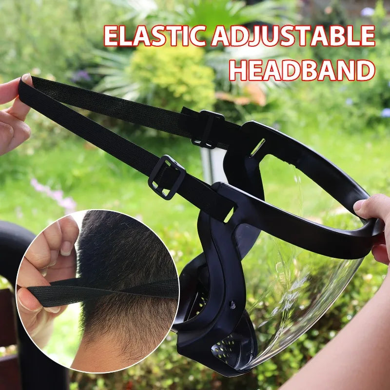 Transparent Face Shield – Splashproof Polycarbonate Safety Mask