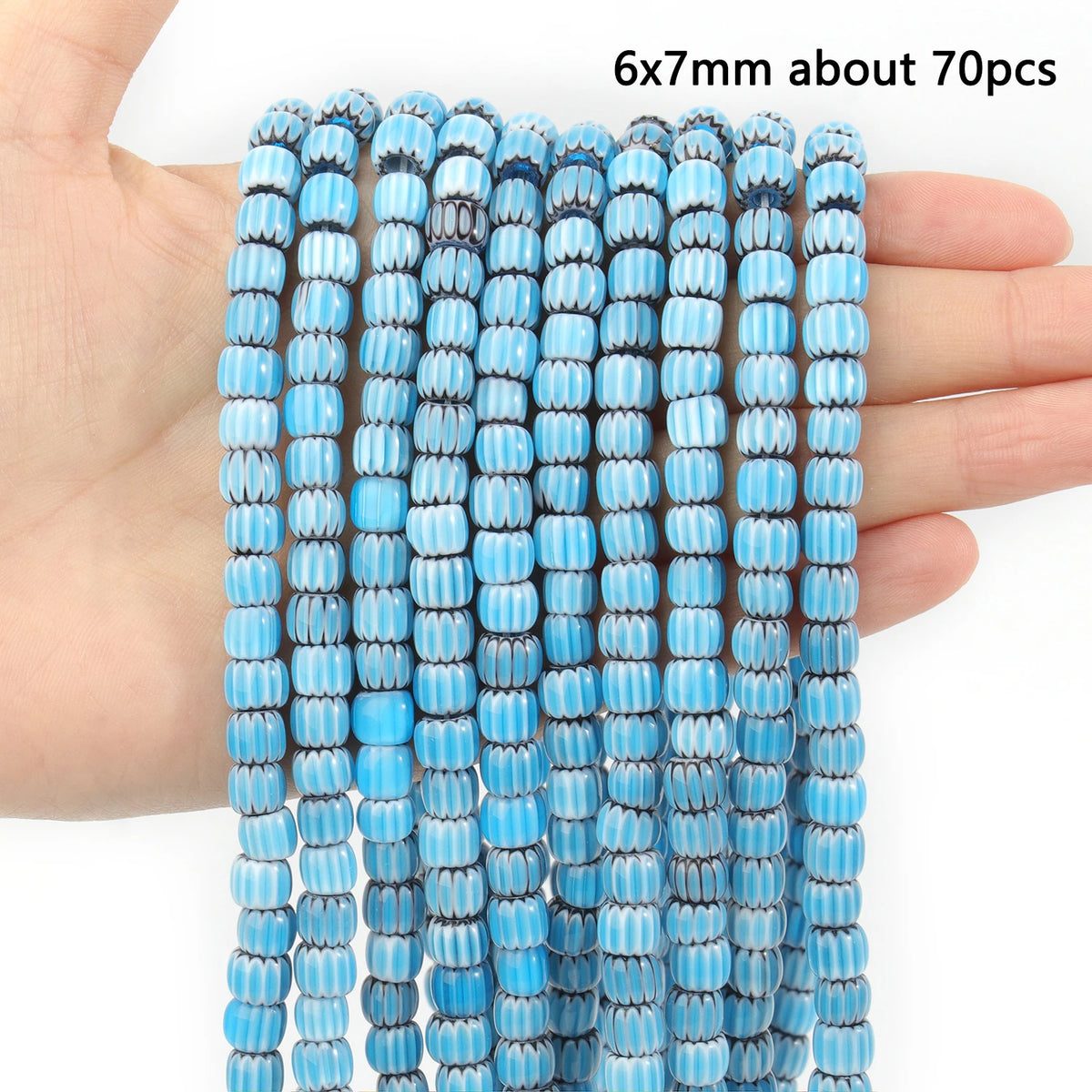 Nepal Lampwork Glass Beads 6mm – Pumpkin Shape DIY Jewelry