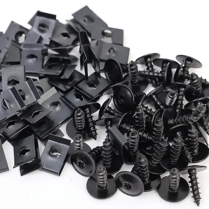 U-Type Self-Tapping Screw Clips – Anti-Rust Car & Moto Kit