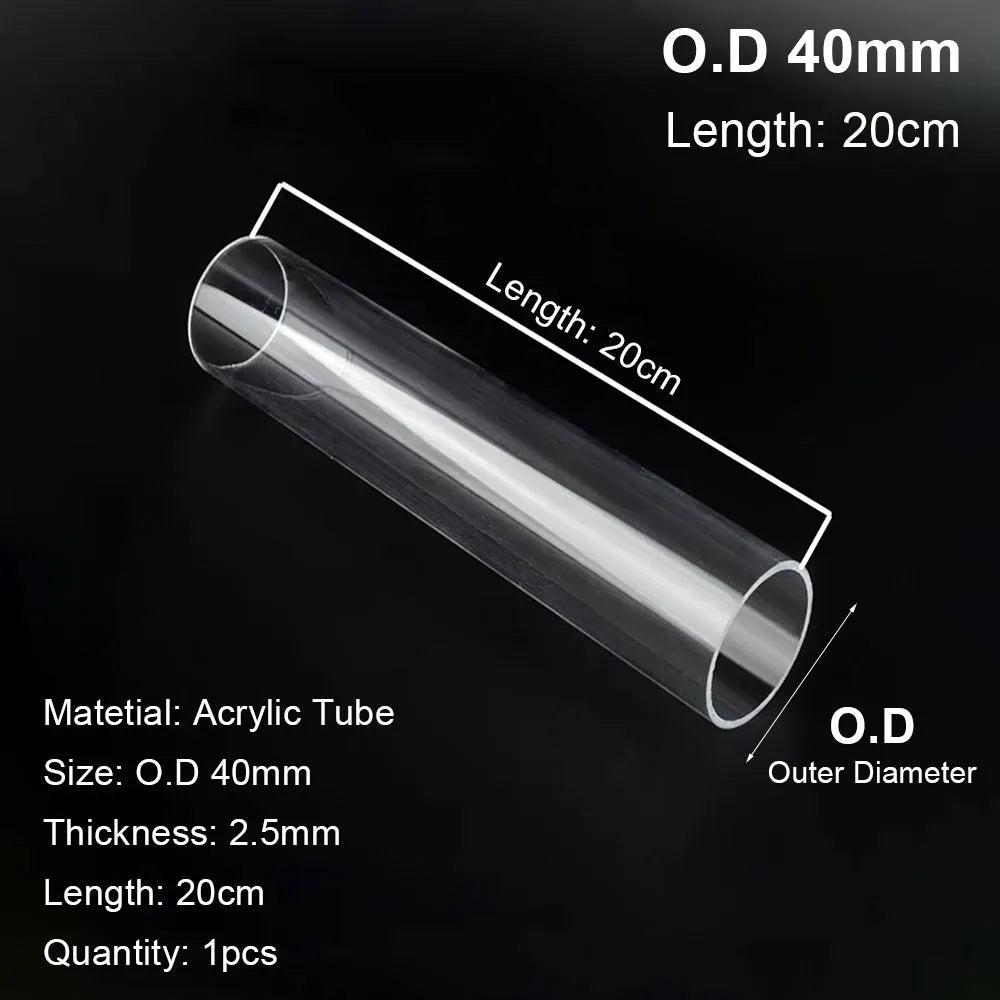 Clear Acrylic Tube – Fish Tank, Hydroponics & DIY Pipe