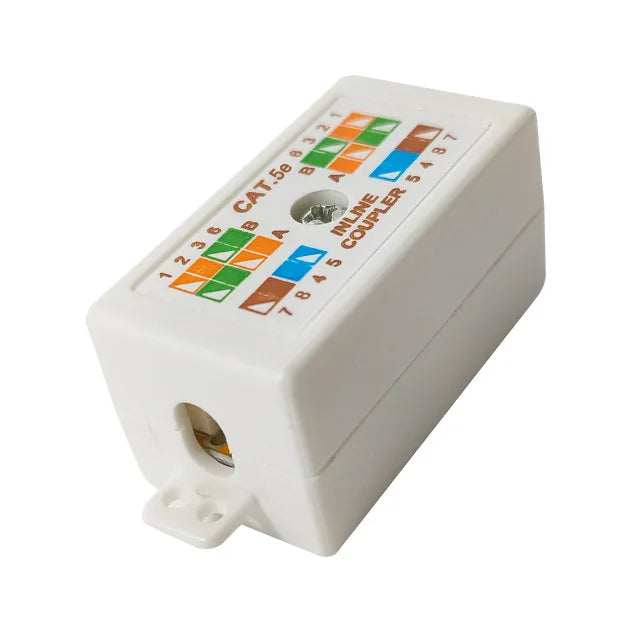 RJ45 Inline Punchdown Junction Box – Cat6/Cat5E Krone Coupler