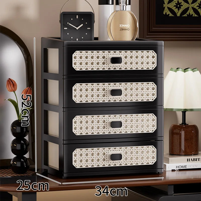 Vintage Desktop Organizer – Multi-Layer Dustproof Drawer Box