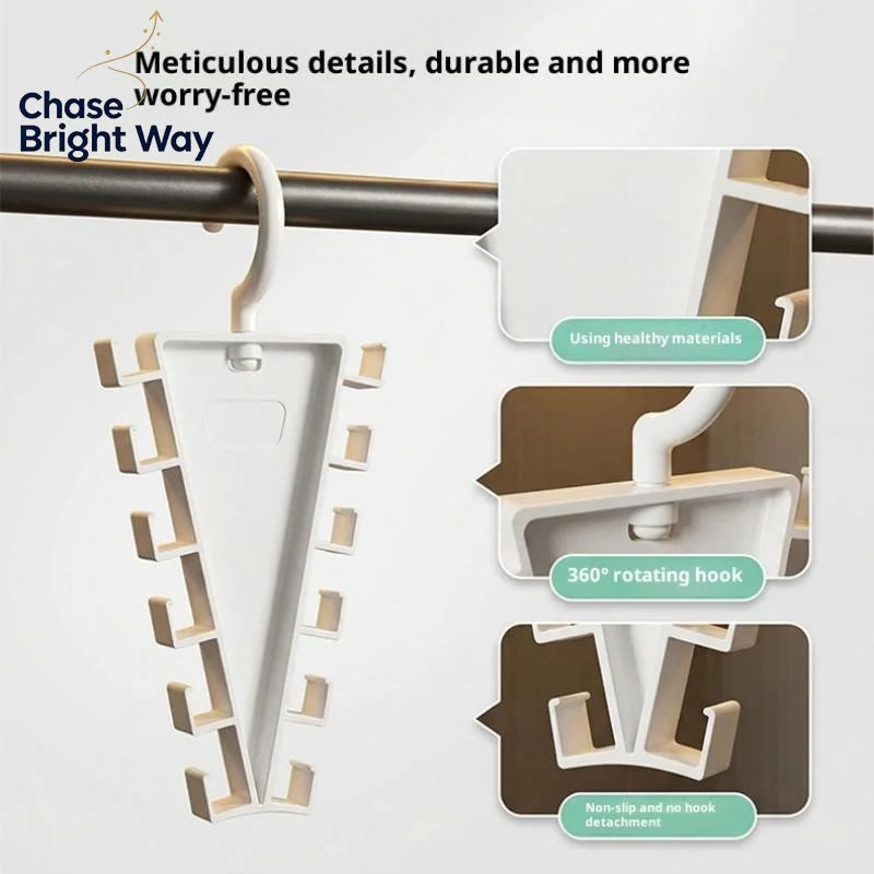V-Shape 10-Hook Closet Hanger Organizer – Space-Saving