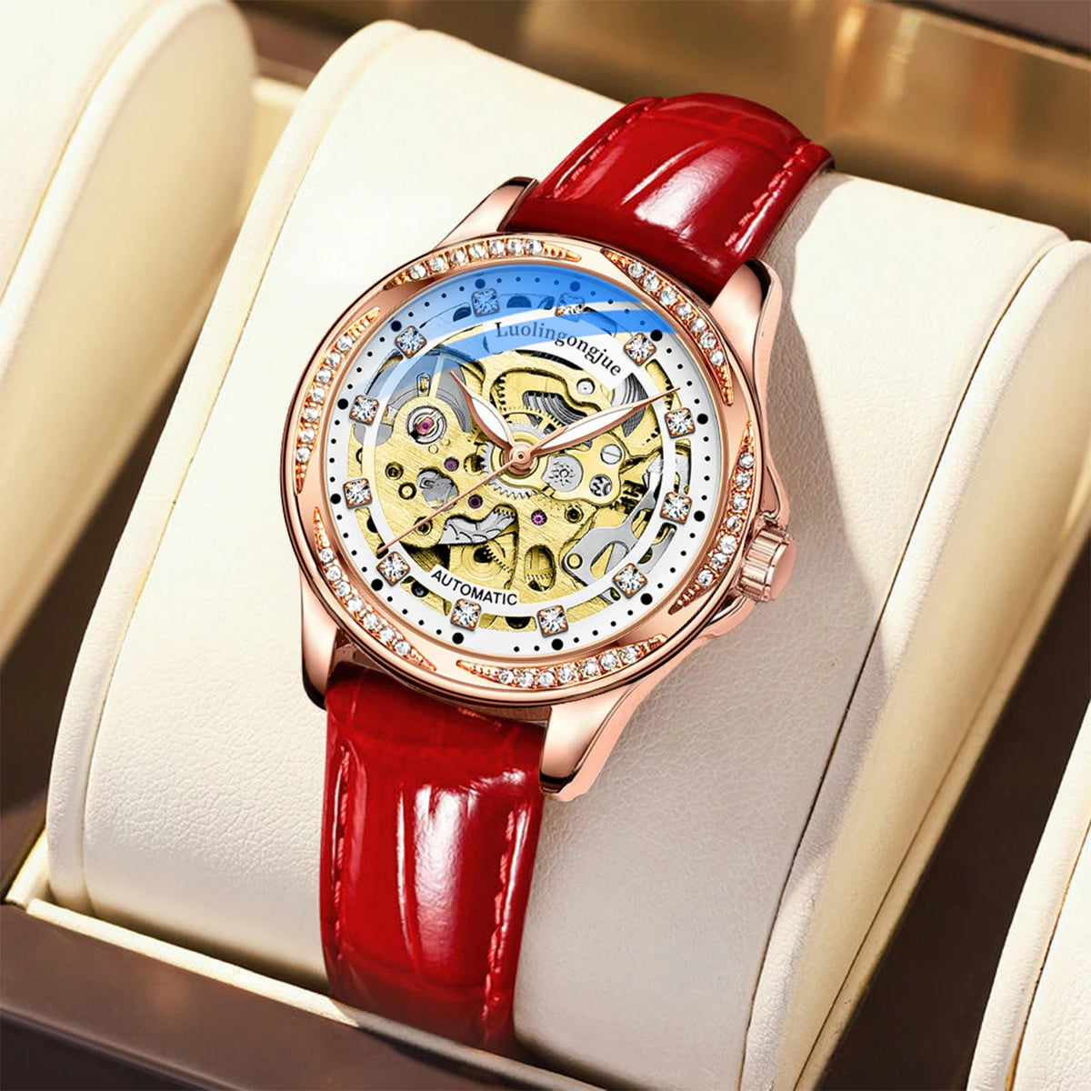 Women's Automatic Mechanical Watch – Hollow Diamond Luminous