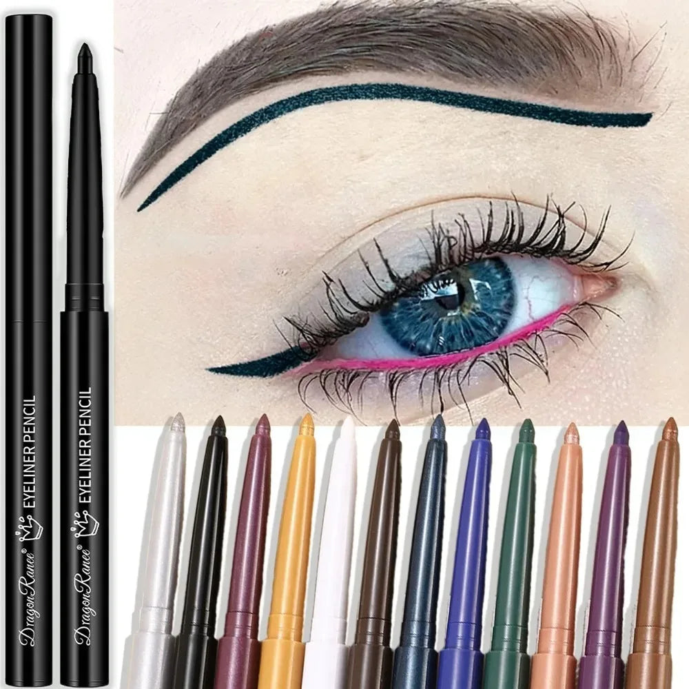 Waterproof Gel Eyeliner Pencil – Matte & Shimmer, 10 Colors