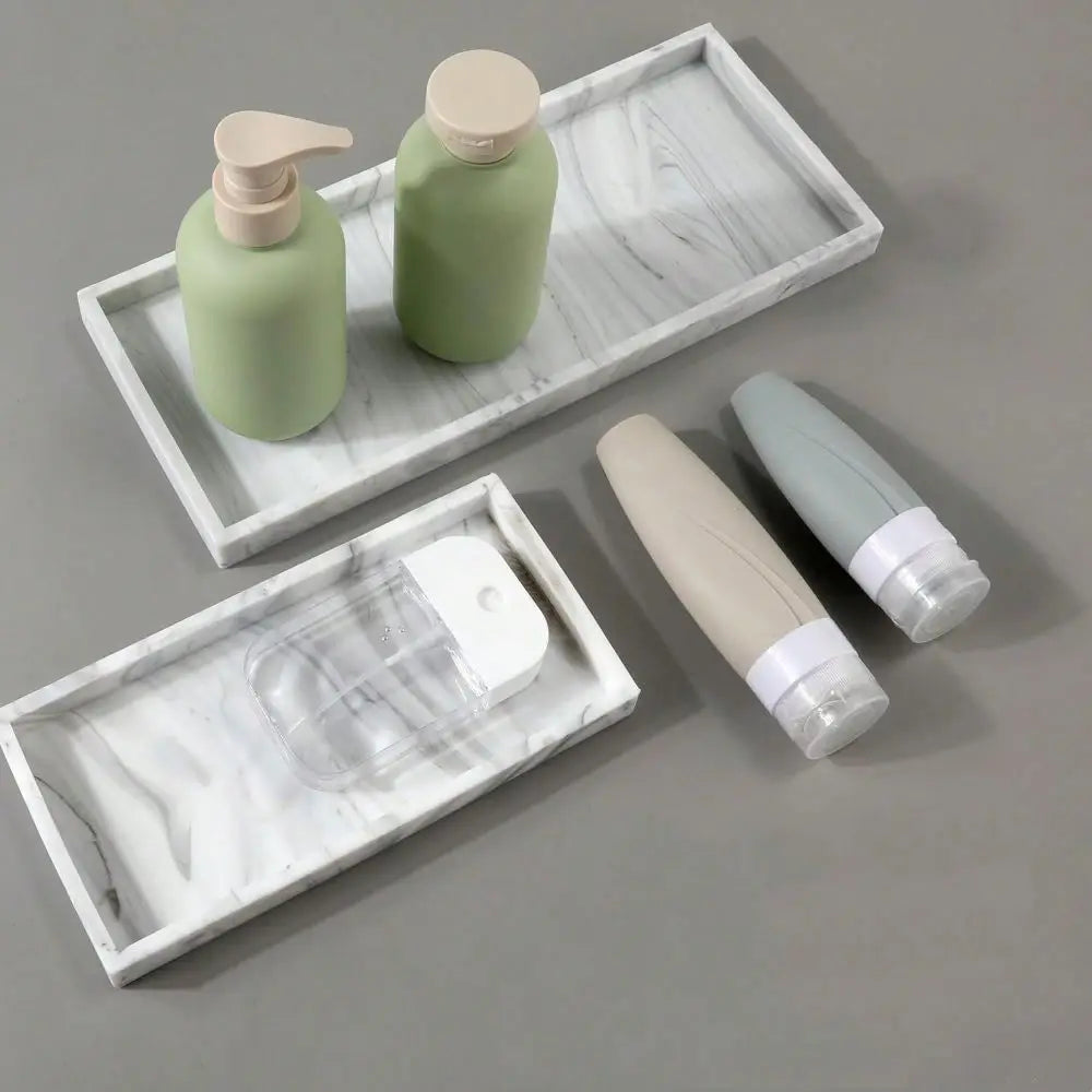 Silicone Bathroom Counter Tray – Shatterproof Vanity Organizer
