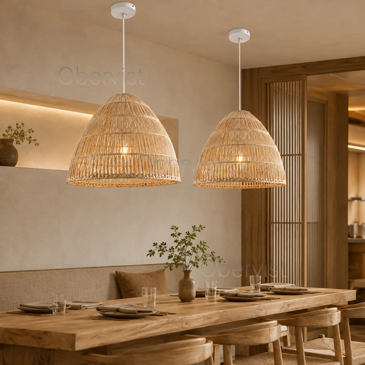Wabi Sabi Pleated Fabric Pendant Light | Retro Chandelier