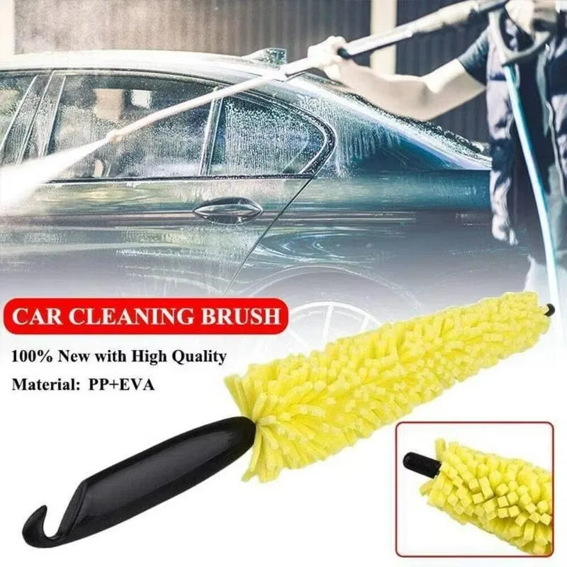 Soft Chenille Car Wheel Rim & Tire Cleaning Brush