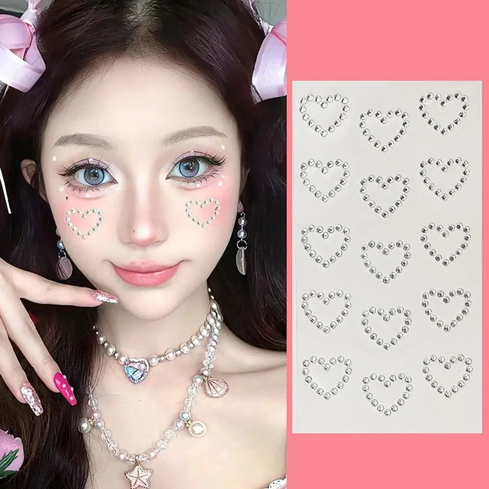 Face Gem Stickers – Butterfly Flower Star Heart Jewels