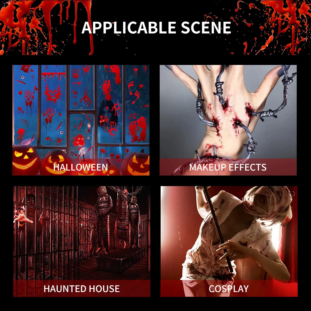 Halloween Fake Blood Makeup Kit – SFX Spray & Drip Set 2PCS