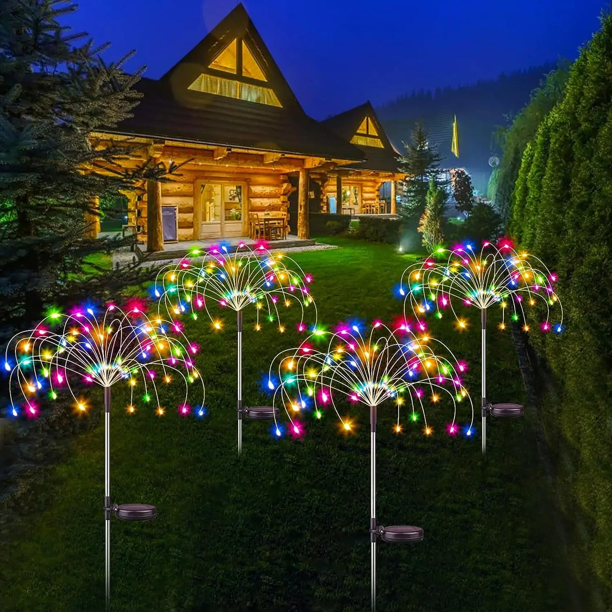 Solar Firework Fairy Lights – 200 LED, 8 Modes, IP65 Outdoor