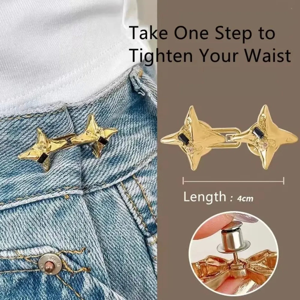 Star Adjustable Waist Buckle – Jeans Button Tightener