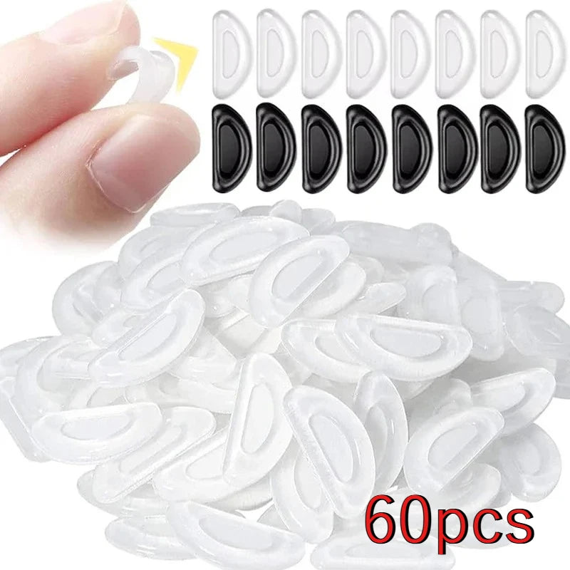 Adhesive Silicone Nose Pads for Glasses – 10 or 60 Pack
