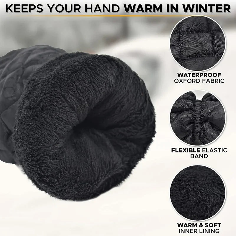 Car Ice Scraper Mitt – Waterproof Snow Brush & Warm Glove
