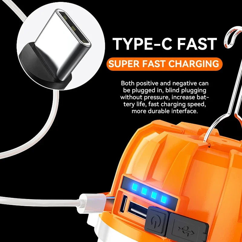 USB Rechargeable LED Camping Lantern | Power Bank & 4 Modes