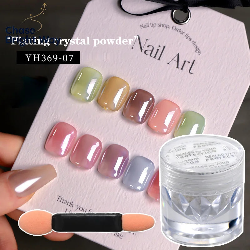 Pearl Chrome Nail Powder – Aurora Glitter Dust for Gel Nails
