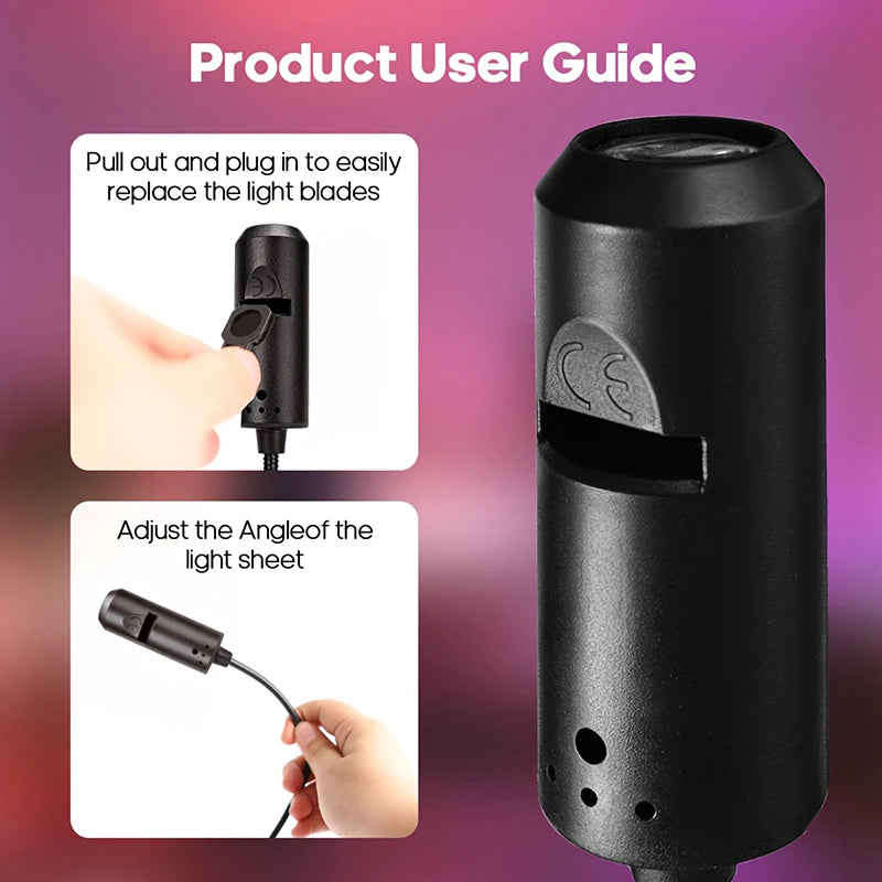 USB LED Projection Night Light – 10 Pattern Rotating Projector