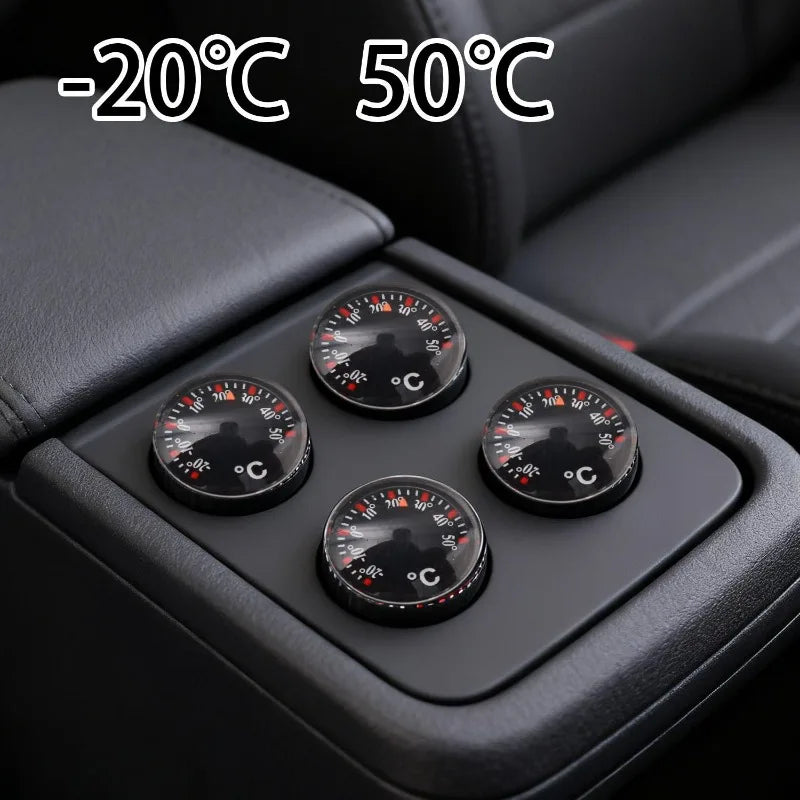 Mini Circular Dial Thermometer – Waterproof ABS, Car & Home