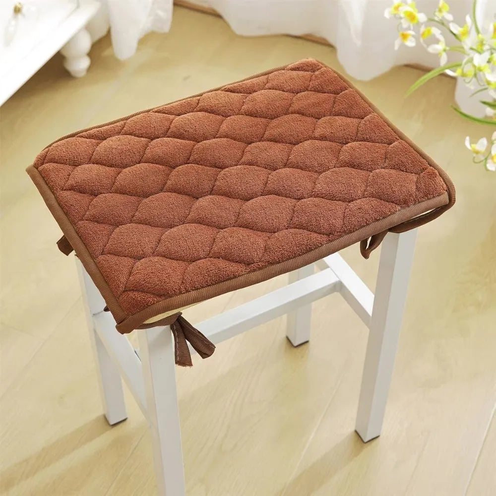 Thickened Plush Seat Cushion – Anti-Slip Strap & PP Cotton Fill