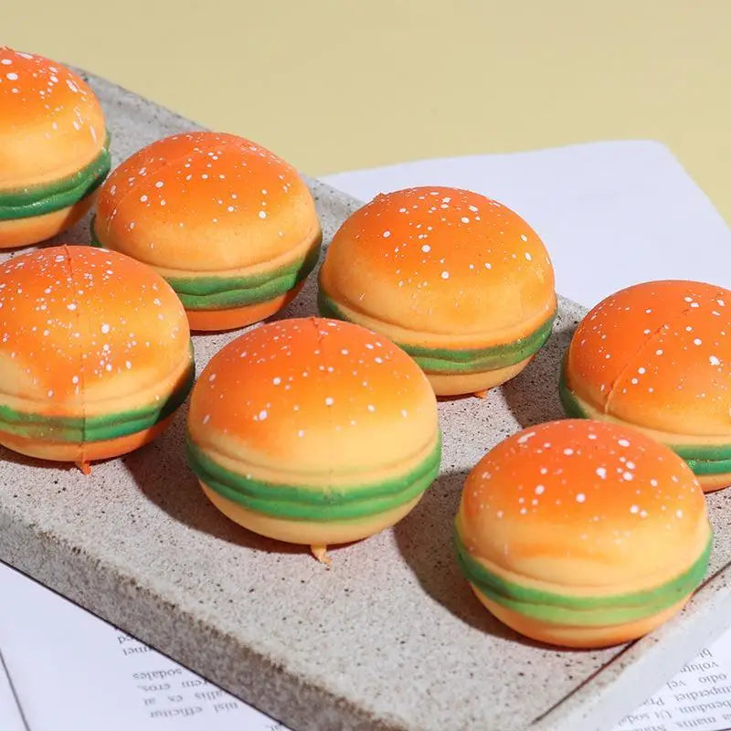 Hamburger Squeeze Fidget Toy – TPR Sensory Stress Ball