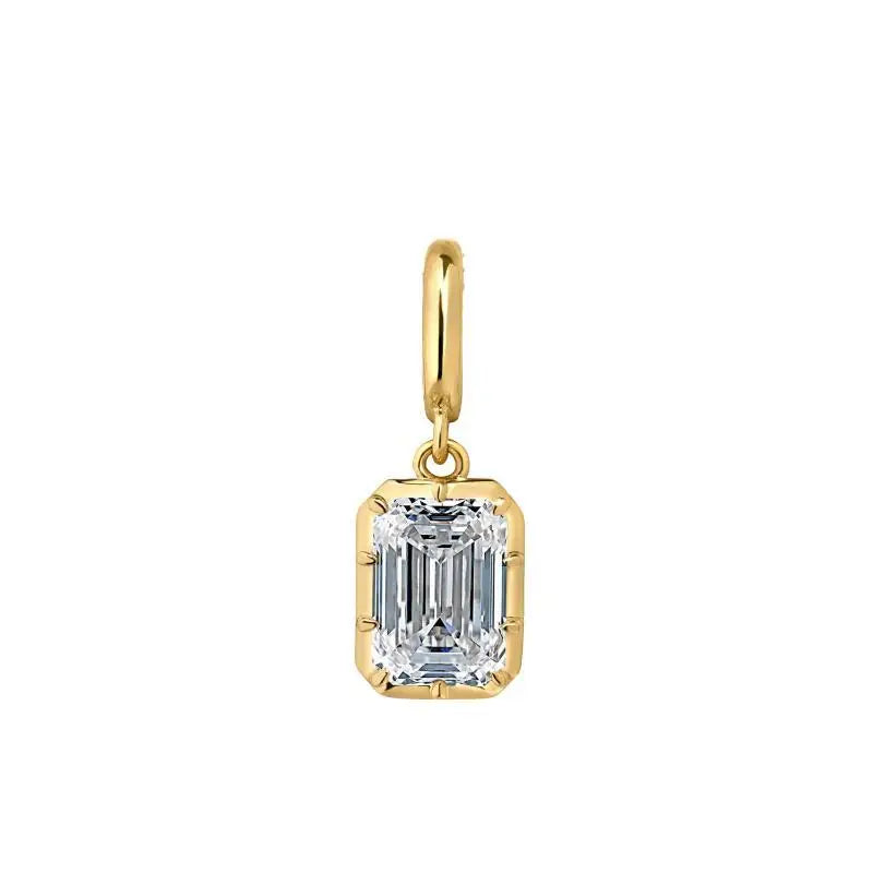 Women's Dainty CZ Pendant Necklace | Mixed Metal Bead Chain