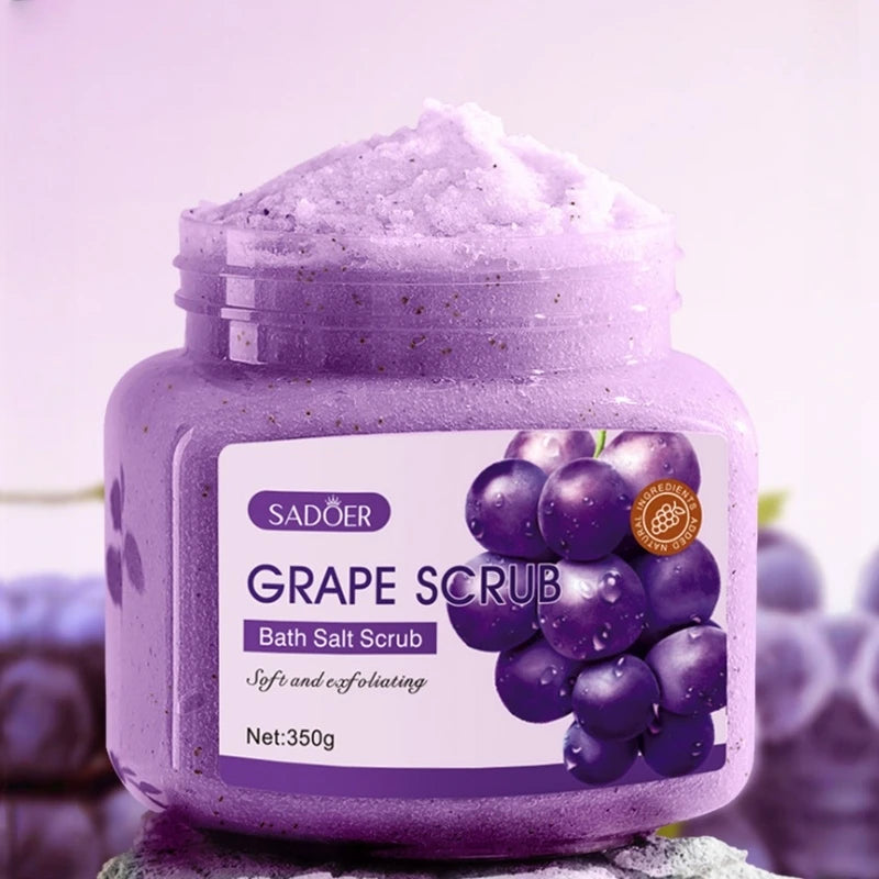 SADOER Grape Bath Salt Scrub 350g – Exfoliating Body Scrub