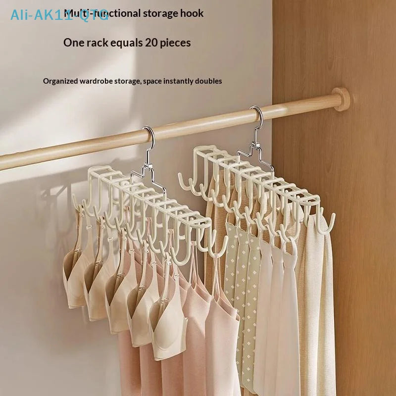 Space-Saving Multipurpose Hanger for Bras, Scarves & Underwear