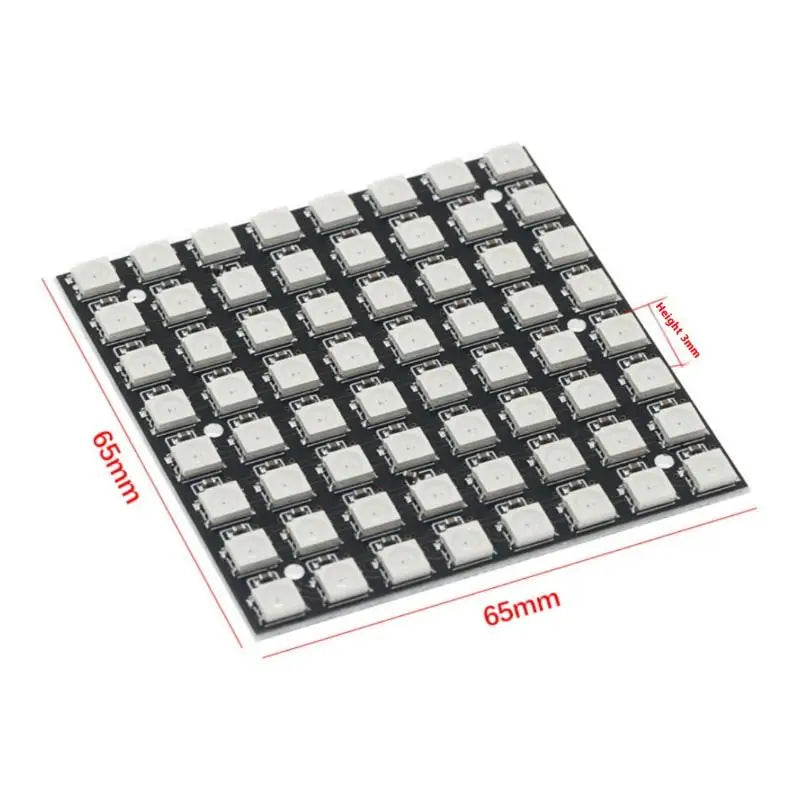 WS2812B 8x8 RGB LED Matrix Module – 64-Pixel Full-Color Board