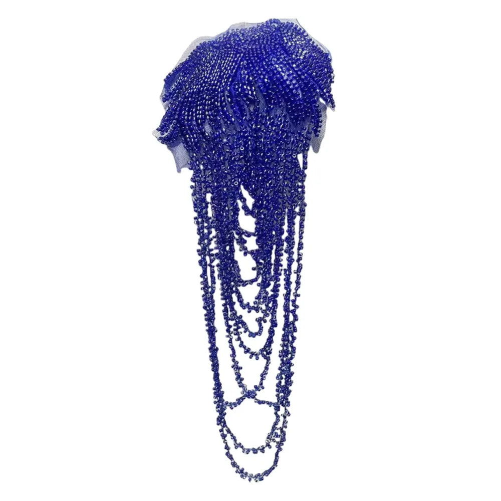 Crystal Bead Fringe Embroidery Patch – Tassel Sewing Appliqué
