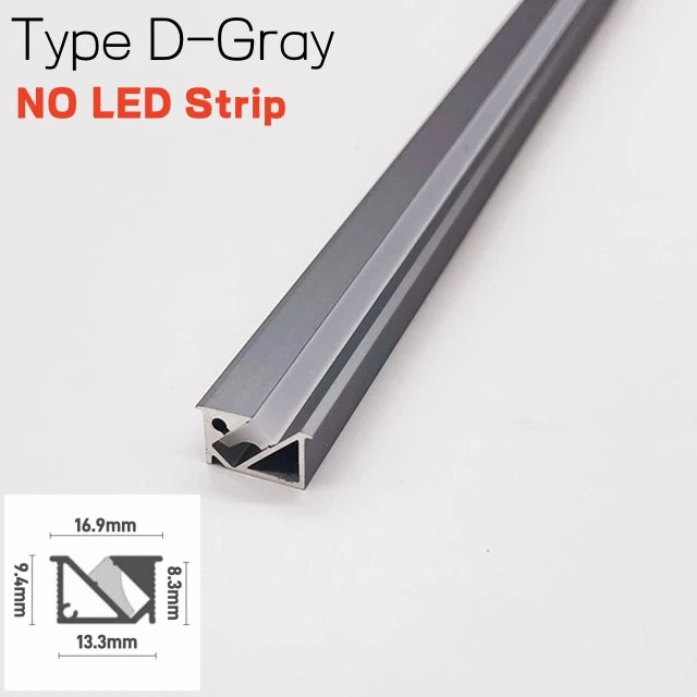 Recessed LED Aluminum Profile Channel & Silicone Diffuser Cabinet Light