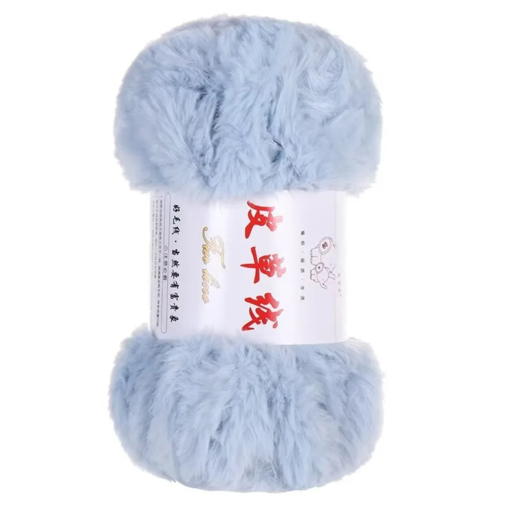 100g Faux Fur Yarn – Fluffy Chunky Anti-Pilling Knitting Yarn