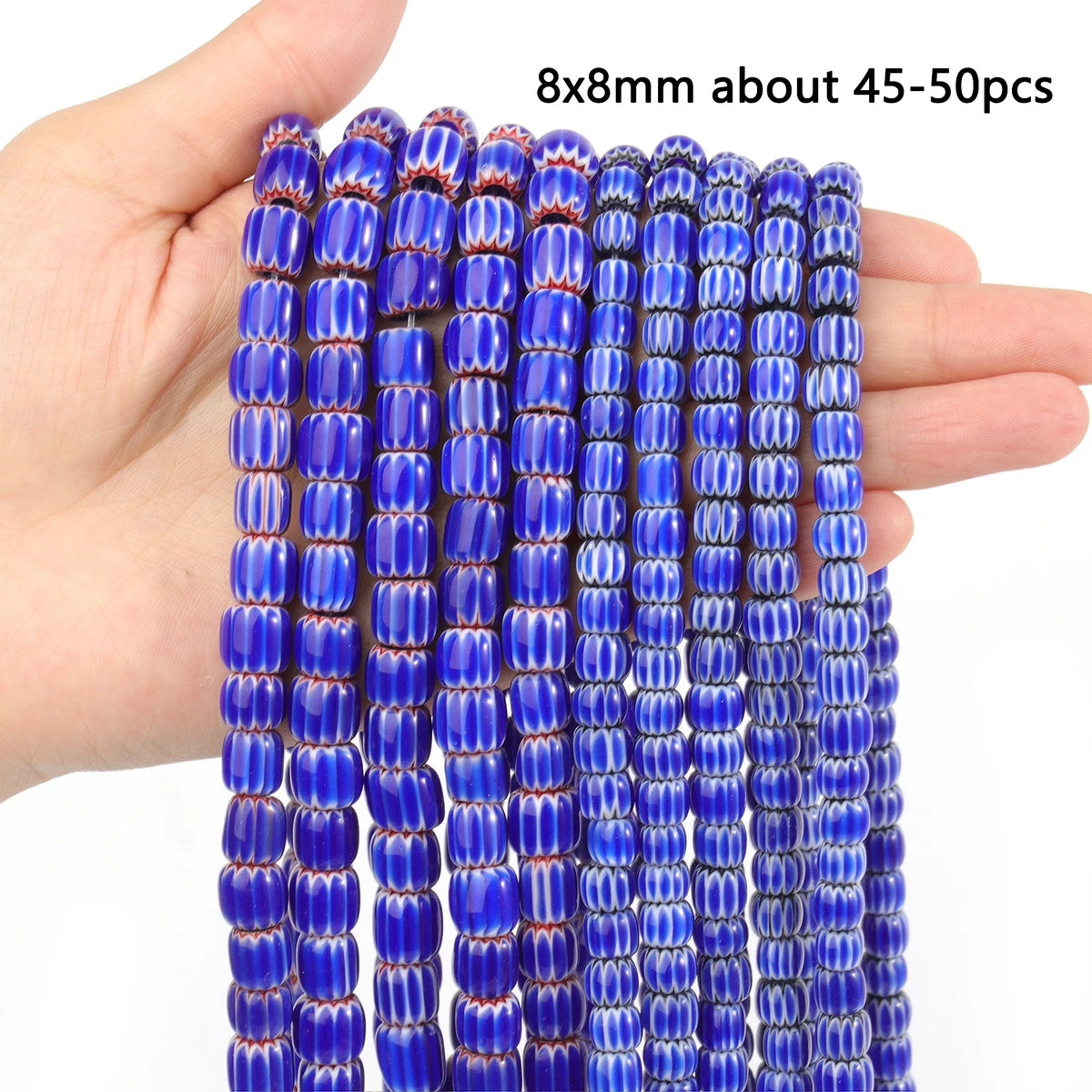 Nepal Lampwork Glass Beads 6mm – Pumpkin Shape DIY Jewelry