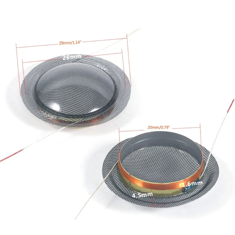 Tweeter Diaphragm Voice Coil Repair Kit – 20mm & 25mm, 2-Pack