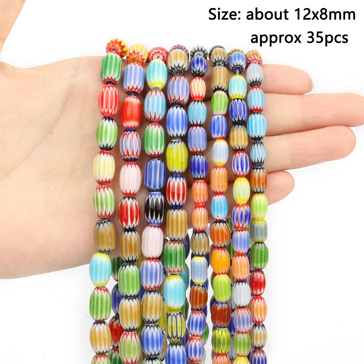 Nepal Lampwork Glass Beads 6mm – Pumpkin Shape DIY Jewelry