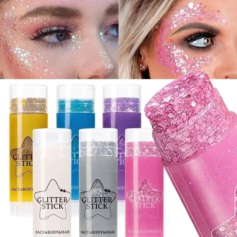 Glitter Gel Stick – Sequin Eyeshadow Face & Body Shimmer