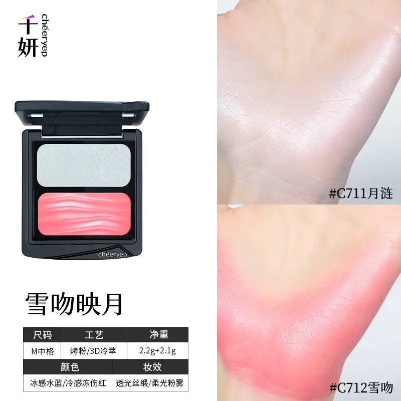 Spring Blooms Baked Blush & Highlighter Palette – Long-Lasting