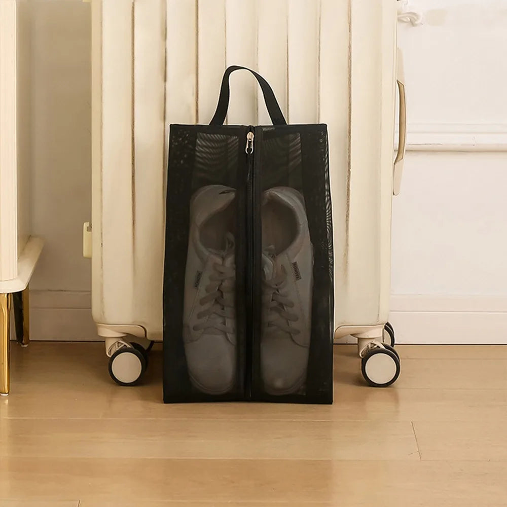 Breathable Mesh Shoe Bag – Travel & Sports Organizer Pouch