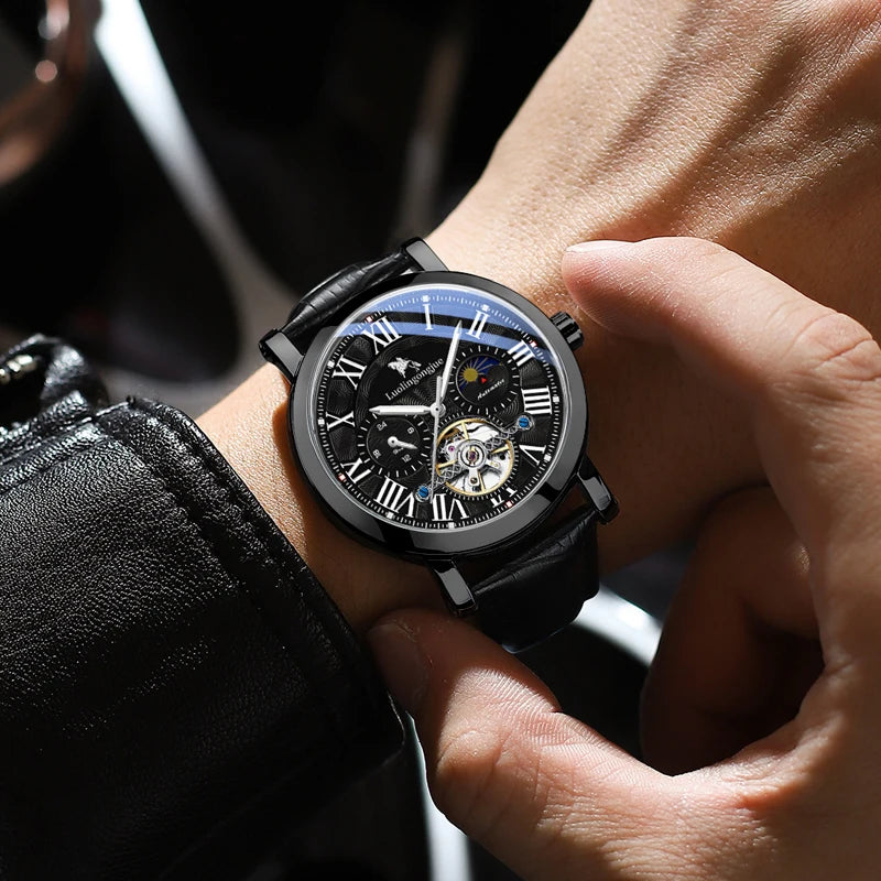 Tourbillon Skeleton Automatic Mechanical Watch for Men