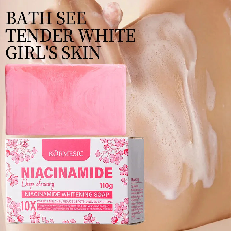 KORMESIC Niacinamide Whitening Bar Soap – Anti-Wrinkle Body Skin