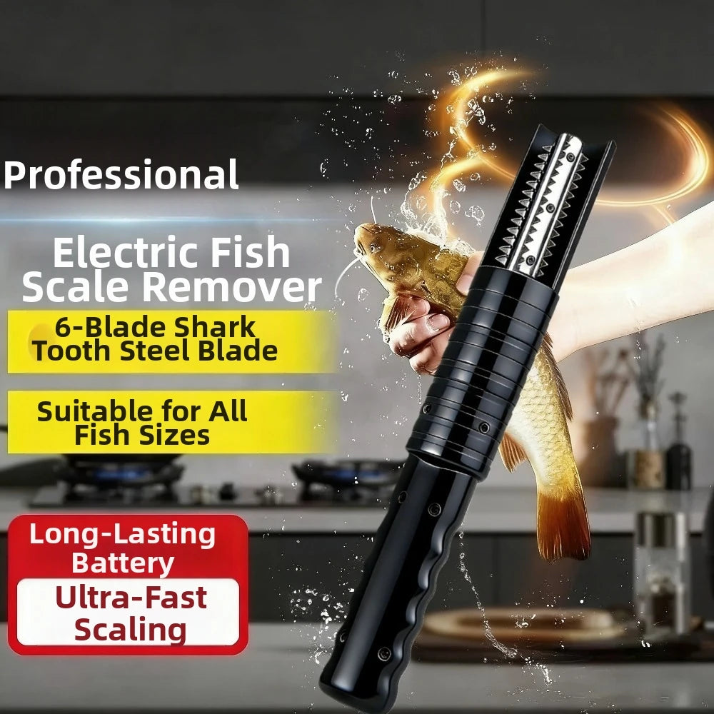 USB Electric Fish Scale Remover – Cordless Handheld Scraper