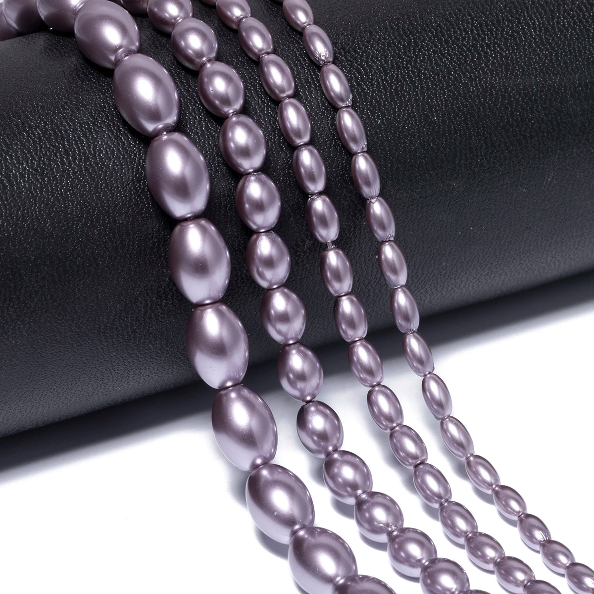 Rice Shape Glass Imitation Pearl Beads – 4 Sizes Multicolor DIY