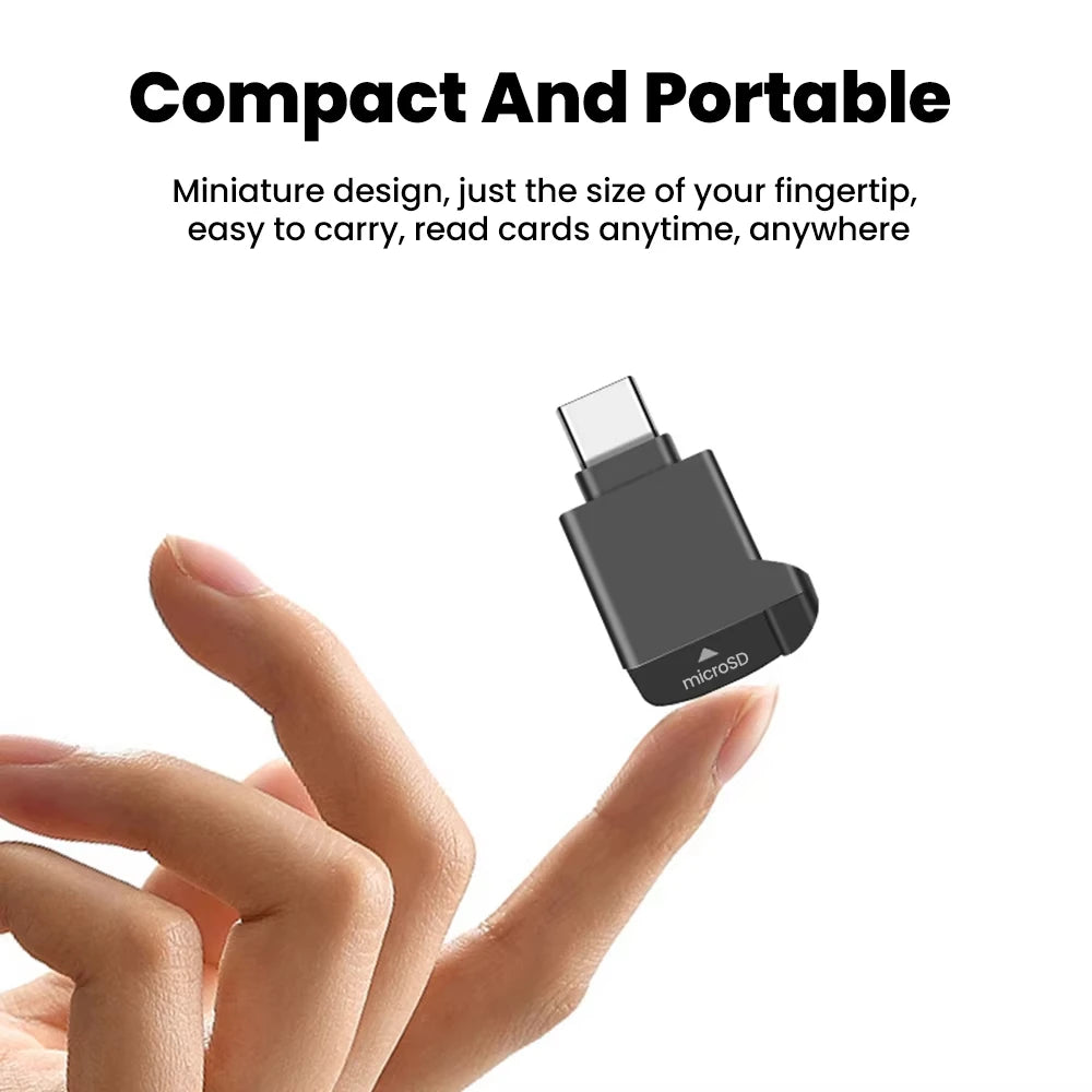 USB-C TF Card Reader – MicroSD Adapter for iPhone 16 17 & More