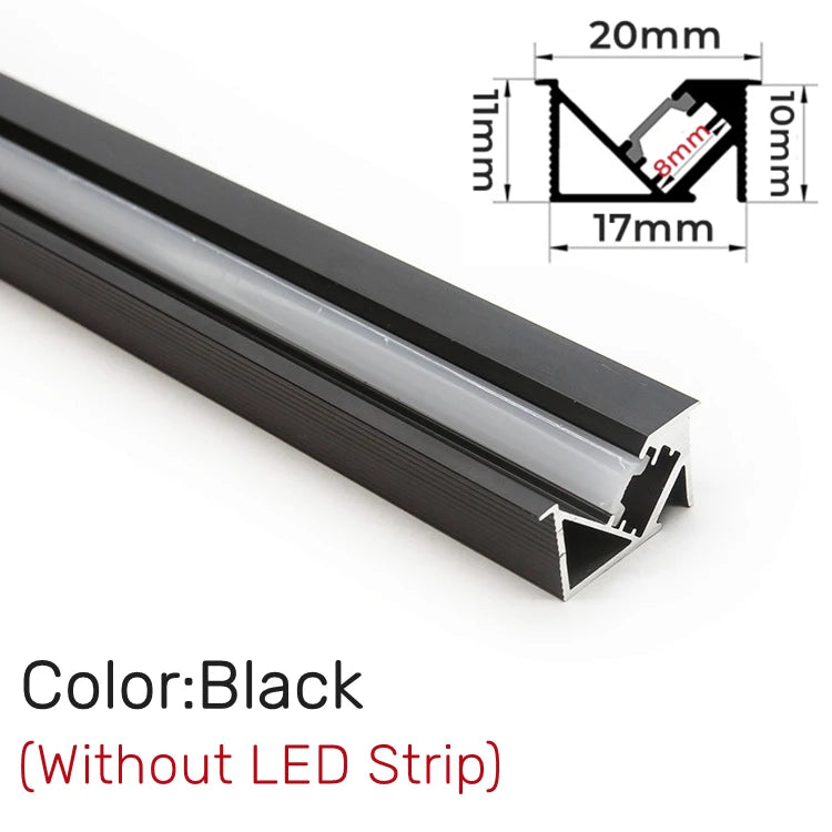 Recessed LED Aluminum Profile Channel with Milky Cover | Cabinet