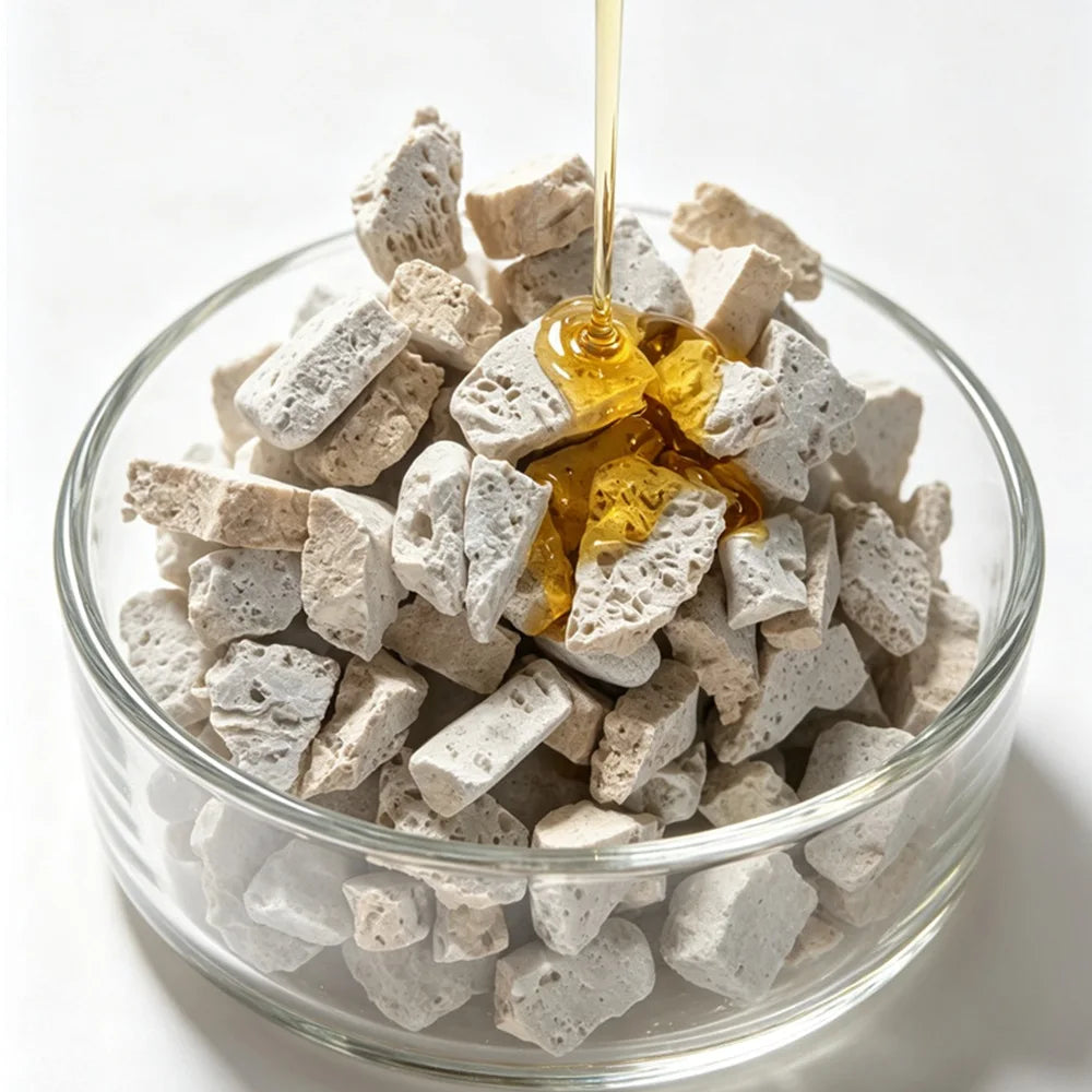 Travertine Aroma Stone Diffuser – Flameless Essential Oil Diffuser