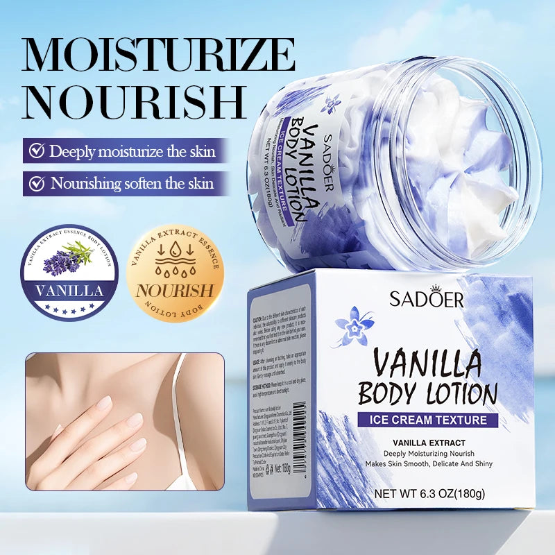 Vanilla Body Lotion with Plant Squalane – Ice Cream Texture