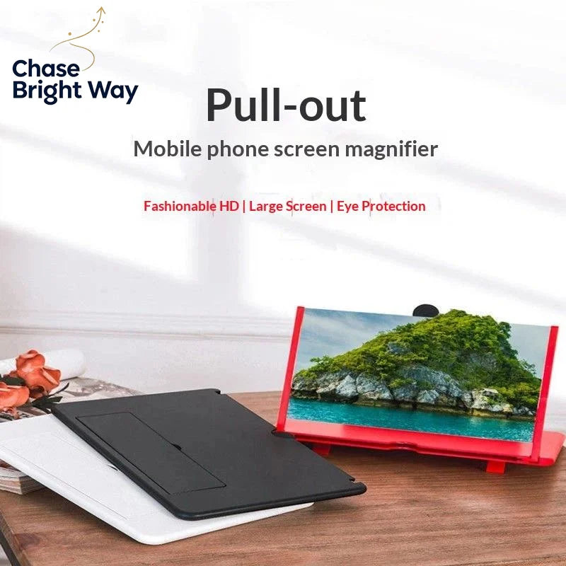 Foldable HD Phone Screen Magnifier – 3-4X Blue Light Filter