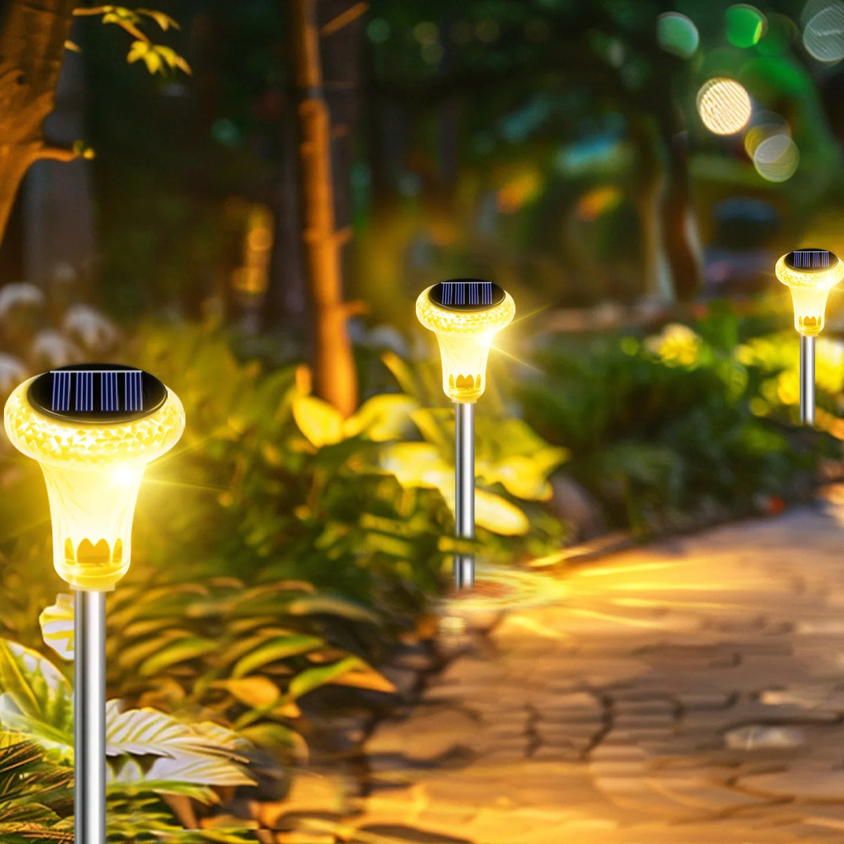Solar Garden Stake Lights – LED Flower Lamp IP65 Waterproof