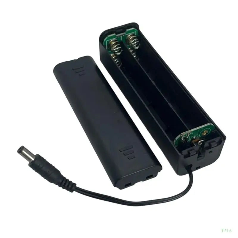 8-Slot AA Battery Holder – Lockable Cover, Switch & DC5521