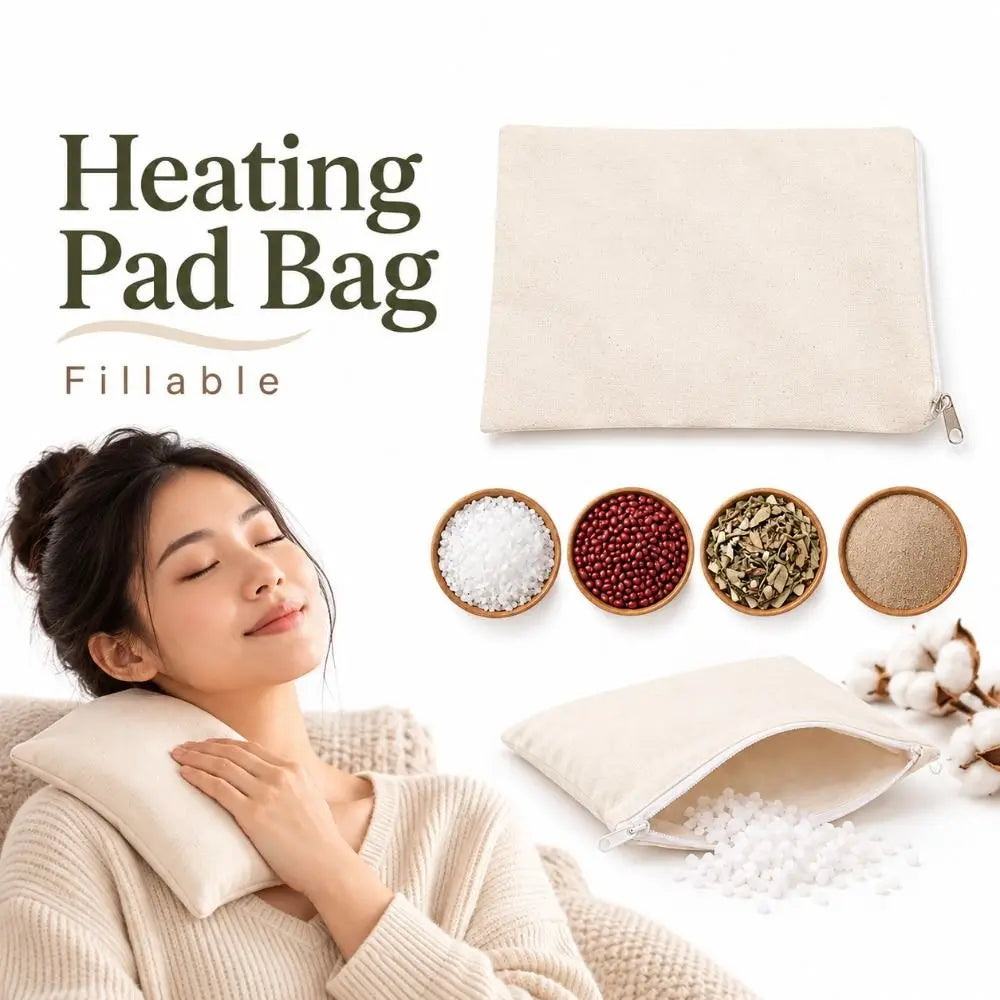 Reusable Fillable Cotton Heating Pad Bag | Zipper Warming Pouch