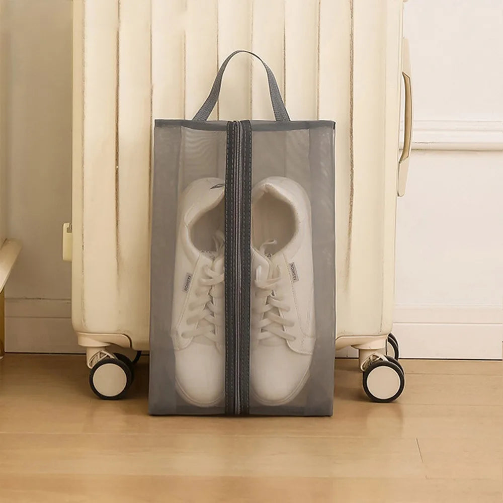 Breathable Mesh Shoe Bag – Travel & Sports Organizer Pouch
